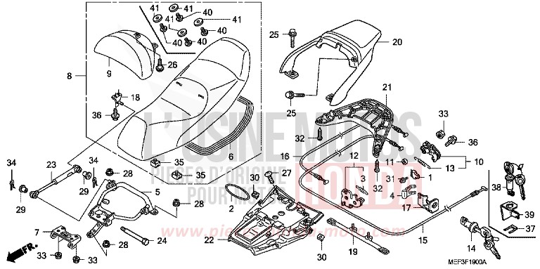 SEAT for SW-T400 ABS PEARL SUNBEAM WHITE (NHA66) from 2009